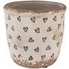 Clayre & Eef 6CE1652XS Macetero para Interior Beige Negro Ø 11x11 cm