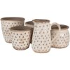 Clayre & Eef 6CE1654M Jarra Decorativa Beige Negro 16x12x18 cm