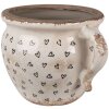 Clayre & Eef 6CE1655M Macetero Interior Beige Negro 17x14x12 cm