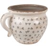 Clayre & Eef 6CE1655M Macetero Interior Beige Negro 17x14x12 cm