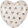 Clayre & Eef 6CE1656 Corazón Decorativo Beige Negro 11x11x4 cm