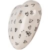 Clayre & Eef 6CE1656 Corazón Decorativo Beige Negro 11x11x4 cm