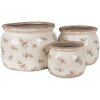 Clayre & Eef 6CE1670S Maceta para interior Beige Ø 12x10 cm