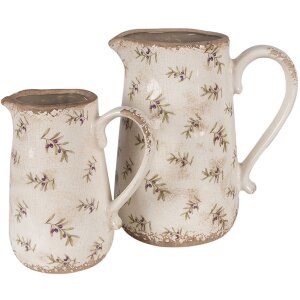 Clayre & Eef 6CE1671L Jarra decorativa Beige 21x15x23 cm