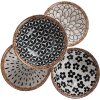 Clayre & Eef 6CEBO0061 Tazón Sopa Blanco Negro Ø 15x5 cm - 300 ml