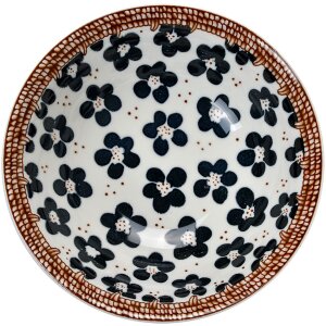 Clayre & Eef 6CEBO0064 Tazón Sopa Blanco Negro Ø 15x5 cm - 300 ml
