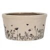 Clayre & Eef 6CEFAF0002L Maceta Interior Cerámica Negra Beige Ø 20x11 cm