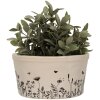 Clayre & Eef 6CEFAF0002L Maceta Interior Cerámica Negra Beige Ø 20x11 cm