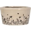 Clayre & Eef 6CEFAF0002M Macetero para interior Beige, negro Ø 16x9 cm