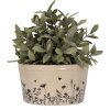 Clayre & Eef 6CEFAF0002M Macetero para interior Beige, negro Ø 16x9 cm