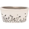 Clayre & Eef 6CEFAF0003L Macetero para interior Beige, negro 27x13x14 cm