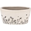 Clayre & Eef 6CEFAF0003L Macetero para interior Beige, negro 27x13x14 cm