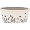 Clayre & Eef 6CEFAF0003M Macetero Interior Beige Negro 23x11x11 cm