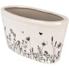 Clayre & Eef 6CEFAF0003M Macetero Interior Beige Negro 23x11x11 cm