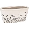 Clayre & Eef 6CEFAF0003M Macetero Interior Beige Negro 23x11x11 cm