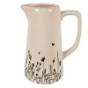 Clayre & Eef 6CEFAF0004M Jarra Decorativa Beige, Negra 16x11x20 cm