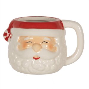Clayre & Eef 6CEMU0133 Taza Blanco Rojo 15x11x9 cm -...