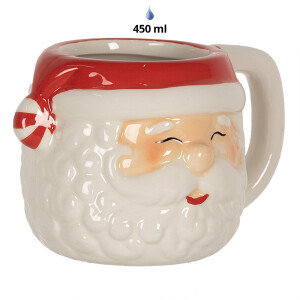 Clayre & Eef 6CEMU0133 Taza Blanco Rojo 15x11x9 cm -...