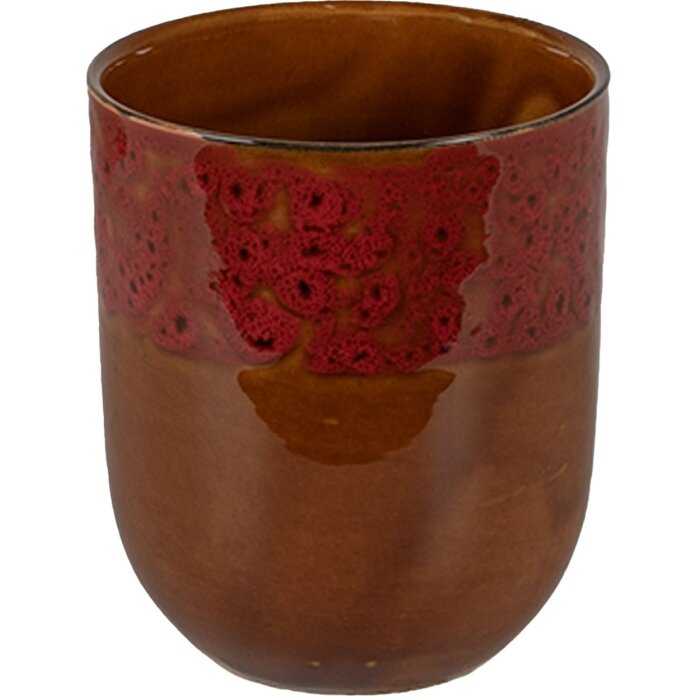 Clayre & Eef 6CEMU0138 Taza Marrón Ø 7x8 cm - 150 ml