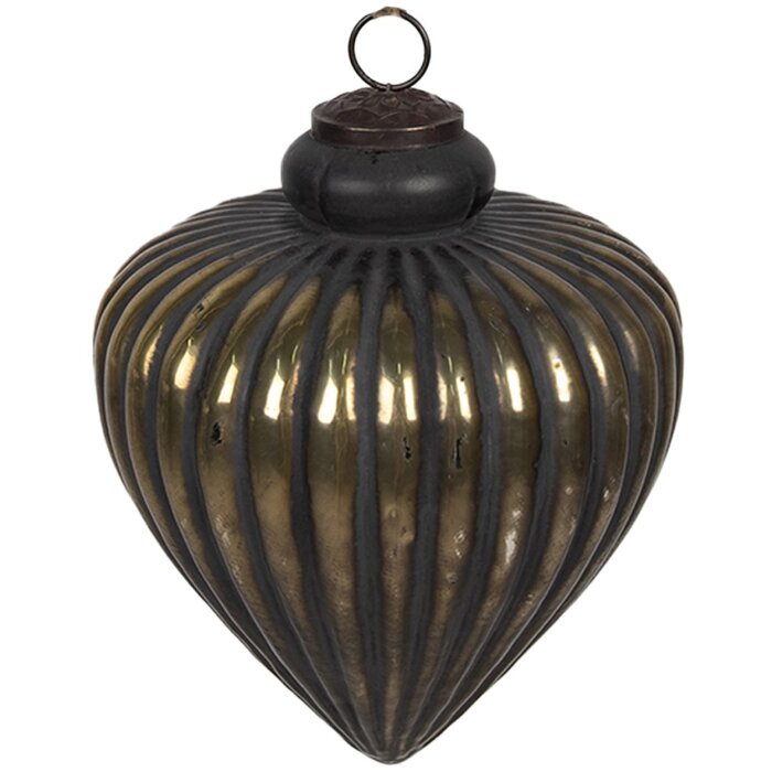 Clayre & Eef 6GL4312 Adorno de Navidad negro, dorado Ø 7x8 cm