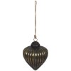 Clayre & Eef 6GL4313 Adorno de Navidad negro, dorado Ø 10x9 cm