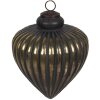 Clayre & Eef 6GL4315 Adorno de Navidad negro, dorado Ø 20x20 cm