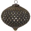 Clayre & Eef 6GL4318 Adorno de Navidad negro Ø 14x17 cm