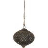 Clayre & Eef 6GL4318 Adorno de Navidad negro Ø 14x17 cm