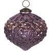 Clayre & Eef 6GL4324 Adorno de Navidad de vidrio morado Ø 8x8 cm