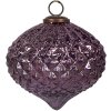 Clayre & Eef 6GL4326 Adorno de Navidad de vidrio púrpura Ø 15x12 cm