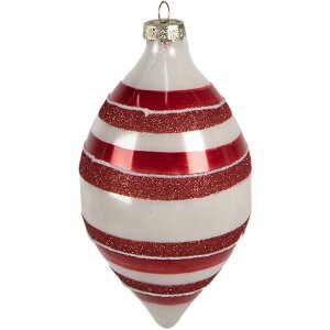 Clayre & Eef 6GL4330 Adorno de Navidad rojo blanco...