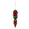 Clayre & Eef 6GL4331 Adorno de Navidad rojo verde Ø 6x23 cm