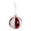 Clayre & Eef 6GL4336 Adorno de Navidad rojo blanco Ø 8x8 cm