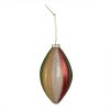 Clayre & Eef 6GL4340 Adorno de Navidad rojo verde Ø 8x15 cm vidrio estilo campestre