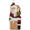 Clayre & Eef 6GL4351 Etiqueta de Navidad Rojo Dorado 6x6x12 cm