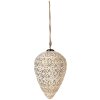 Clayre & Eef 6GL4362L Adorno de Navidad blanco Ø 17x26 cm