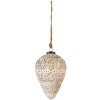 Clayre & Eef 6GL4362M Adorno de Navidad blanco Ø 13x21 cm