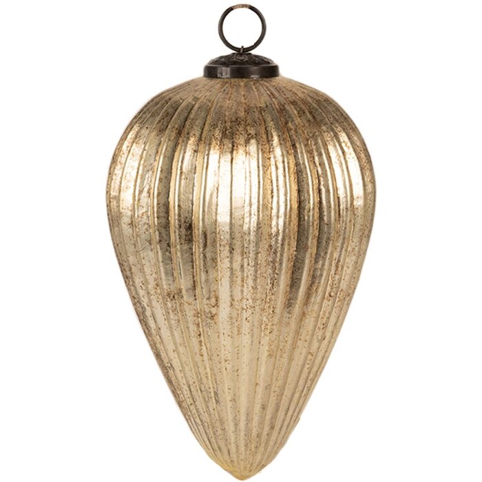 Clayre & Eef 6GL4364L Adorno de Navidad color oro Ø 14x20 cm