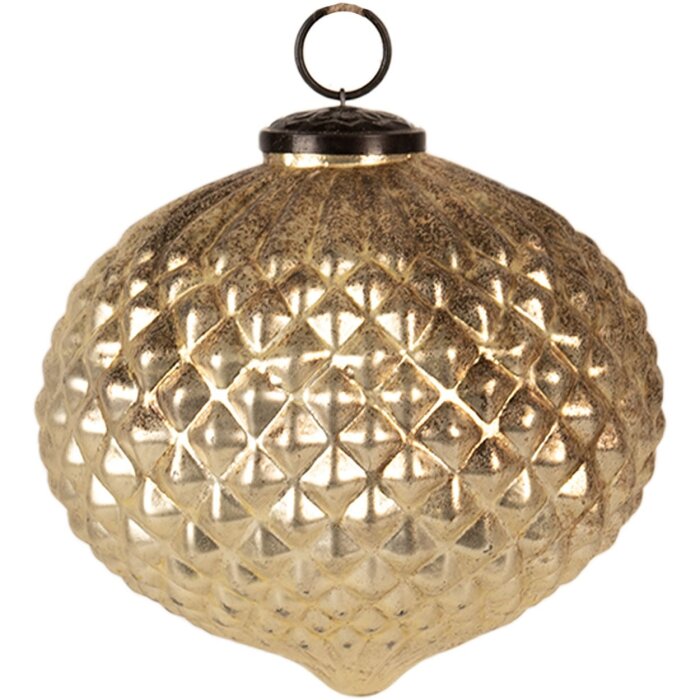 Clayre & Eef 6GL4365M Adorno de Navidad color oro Ø 15x15 cm