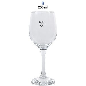 Clayre & Eef 6GL4400 Copa de vino transparente Ø 8x17 cm 250 ml