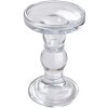 Clayre & Eef 6GL4403 Portavelas Corona Transparente Ø 8x14 cm