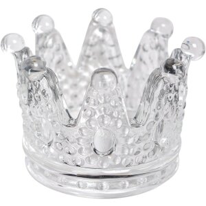Clayre & Eef 6GL4430 Portavelas de Cristal Corona...