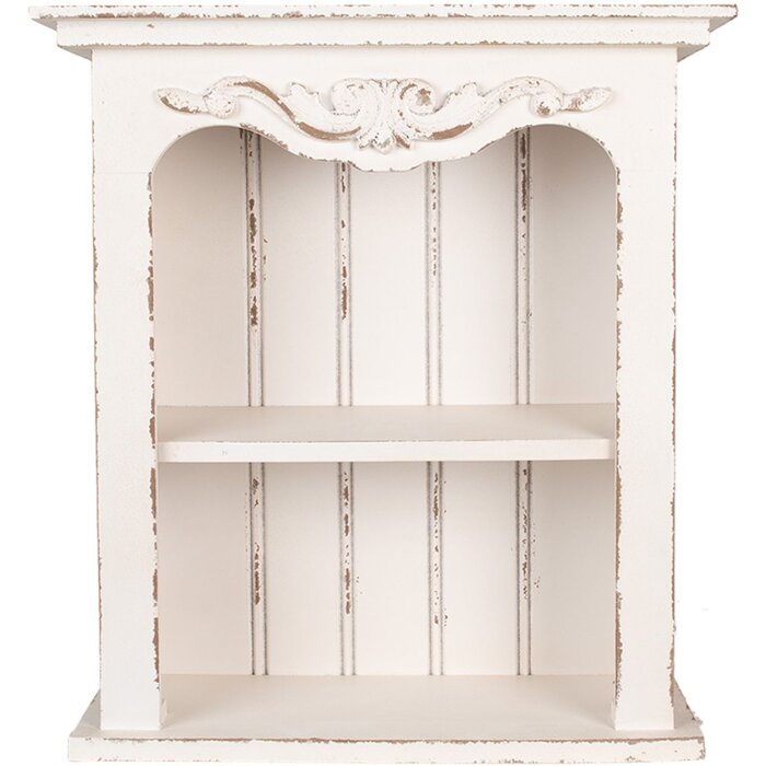 Clayre & Eef 6H2306 Estante de Pared Blanco 51x20x56 cm