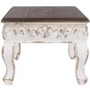 Clayre & Eef 6H2308 Mesa Auxiliar Blanco Marrón 40x40x33 cm