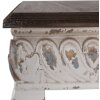 Clayre & Eef 6H2308 Mesa Auxiliar Blanco Marrón 40x40x33 cm