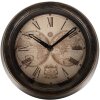Clayre & Eef 6KL0801 Reloj de Pared Marrón Beige Ø 23x5 cm - 1xAA