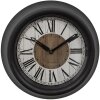 Clayre & Eef 6KL0802 Reloj de Pared Marrón Beige Ø 23x5 cm - 1xAA