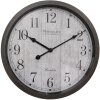 Clayre & Eef 6KL0811 Reloj de Pared Marrón Gris Ø 40x4 cm - 1xAA