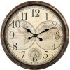 Clayre & Eef 6KL0813 Reloj de Pared Marrón Beige Ø 50x5 cm - 1xAA