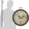 Clayre & Eef 6KL0813 Reloj de Pared Marrón Beige Ø 50x5 cm - 1xAA